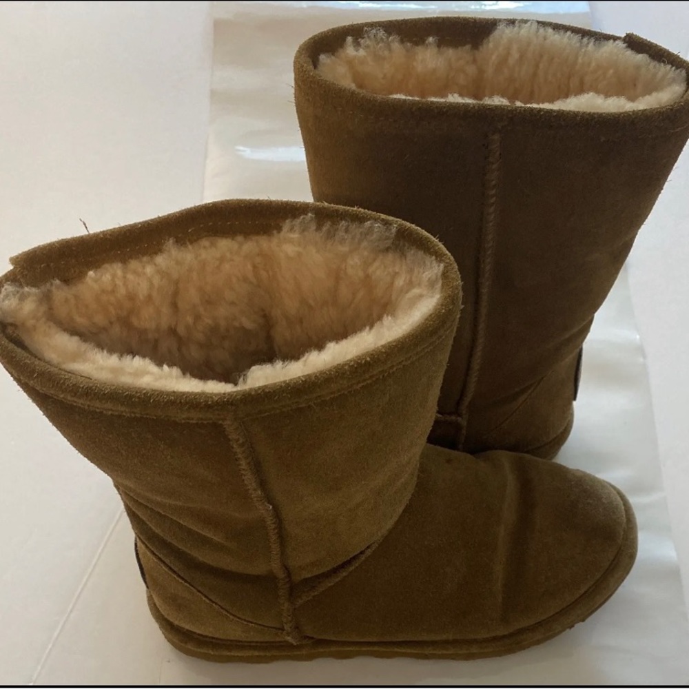 Bearpaw Boots Women’s 8 Mid Calf Faux Fur Boots Brown